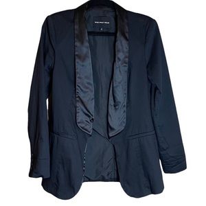 Who What Wear Black Blazer with Satin Trim Sz. Small